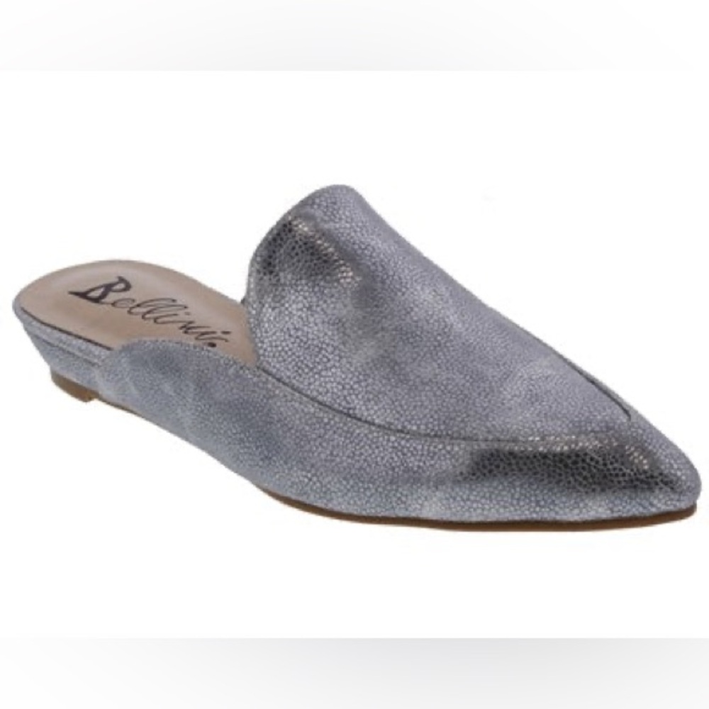 Bellini Metallic Silver Mules